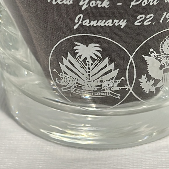 Pan Am Glasses Jet Clipper 1965 Inaugural Flight NY To Port-A-Prince Set Of 6 - Picture 4 of 16
